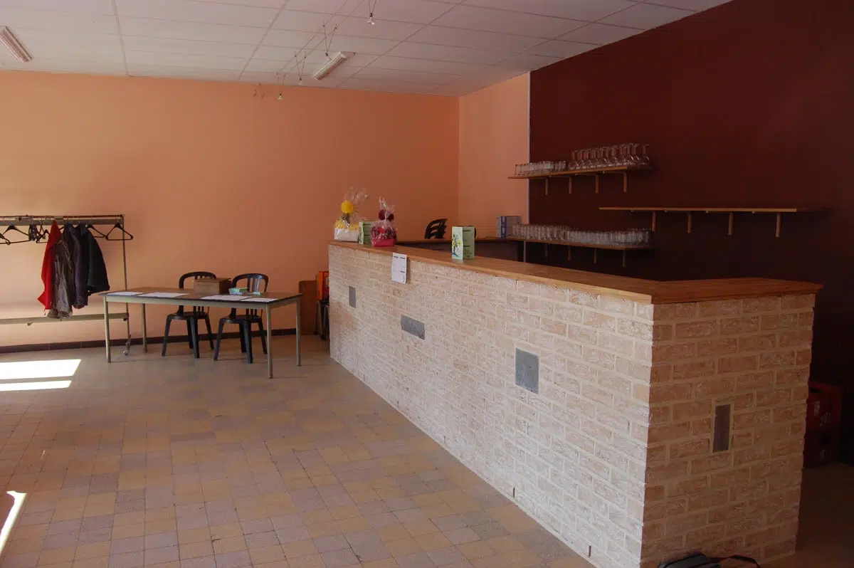 Gîte St Martin (Trazegnies) - Bar avec comptoir frigo