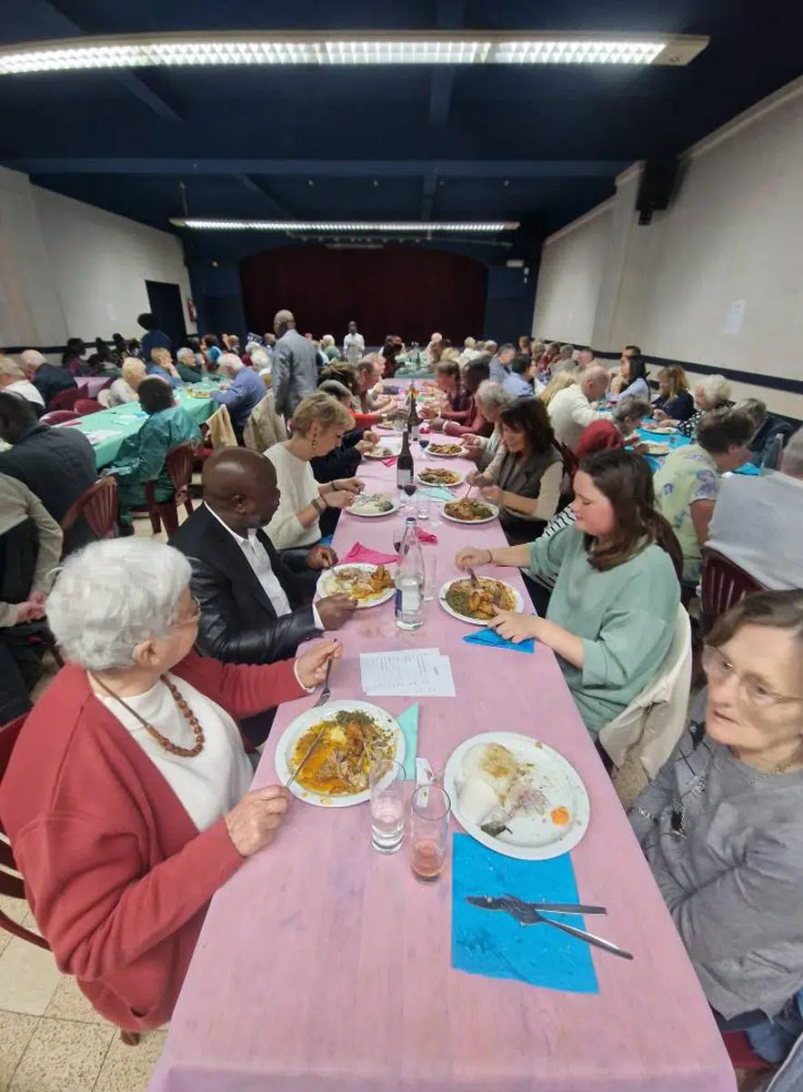 Repas interculturel lors de la JMMR 2025 au Belvédère (Courcelles-Sarty)