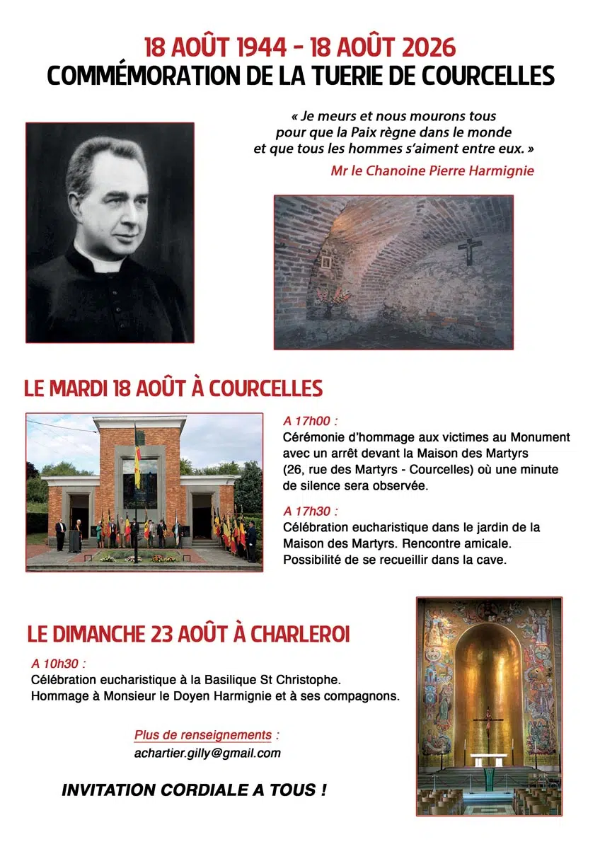 Commémoration de la tuerie de Courcelles (18/08/1944-18/08/2026)