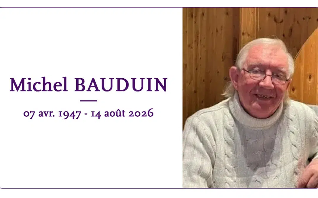 Avis de décès de Michel BAUDUIN (sacristain à Sarty depuis 2011)