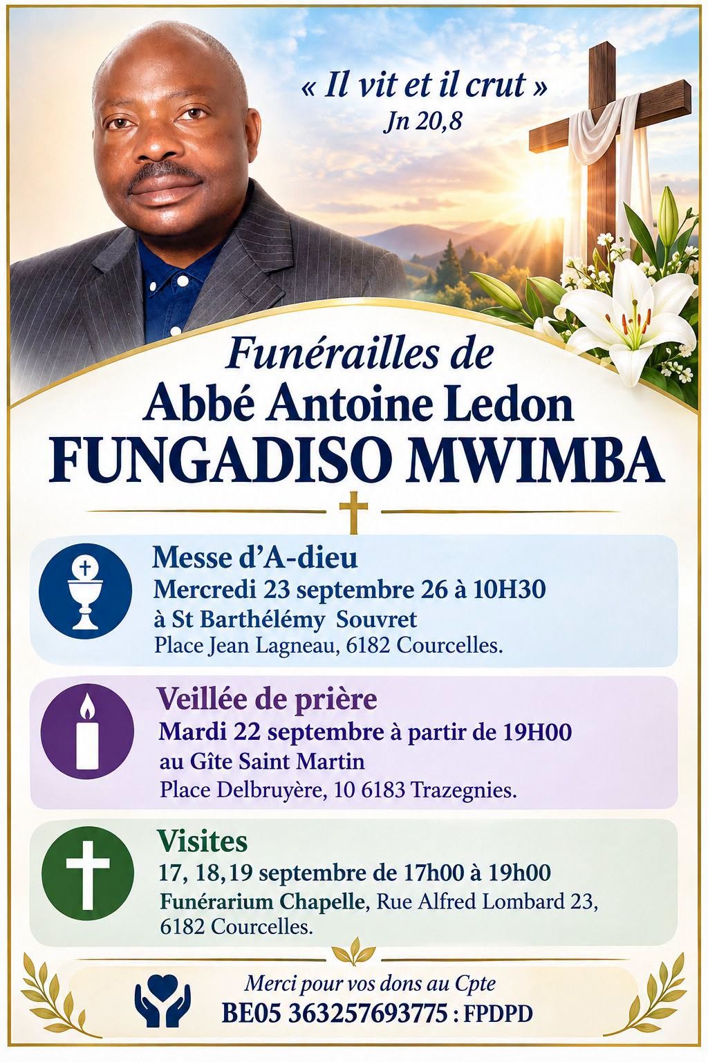 Funérailles de l'Abbé Antoine Ledon FUNGADISO MWIMBA